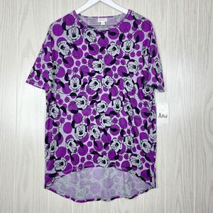 LuLaRoe Classic Mickey Mouse Disney T-Shirt Top Women's Purple Size XXS NWT